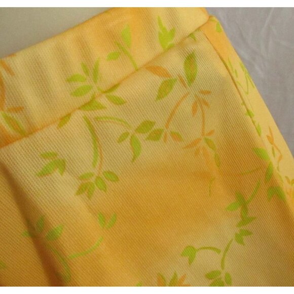 sz 8 Vintage 1970's Womens Skirt FLOWER PRINT DEVON YELLOW SECRETARY SKIRT USA - Picture 7 of 10